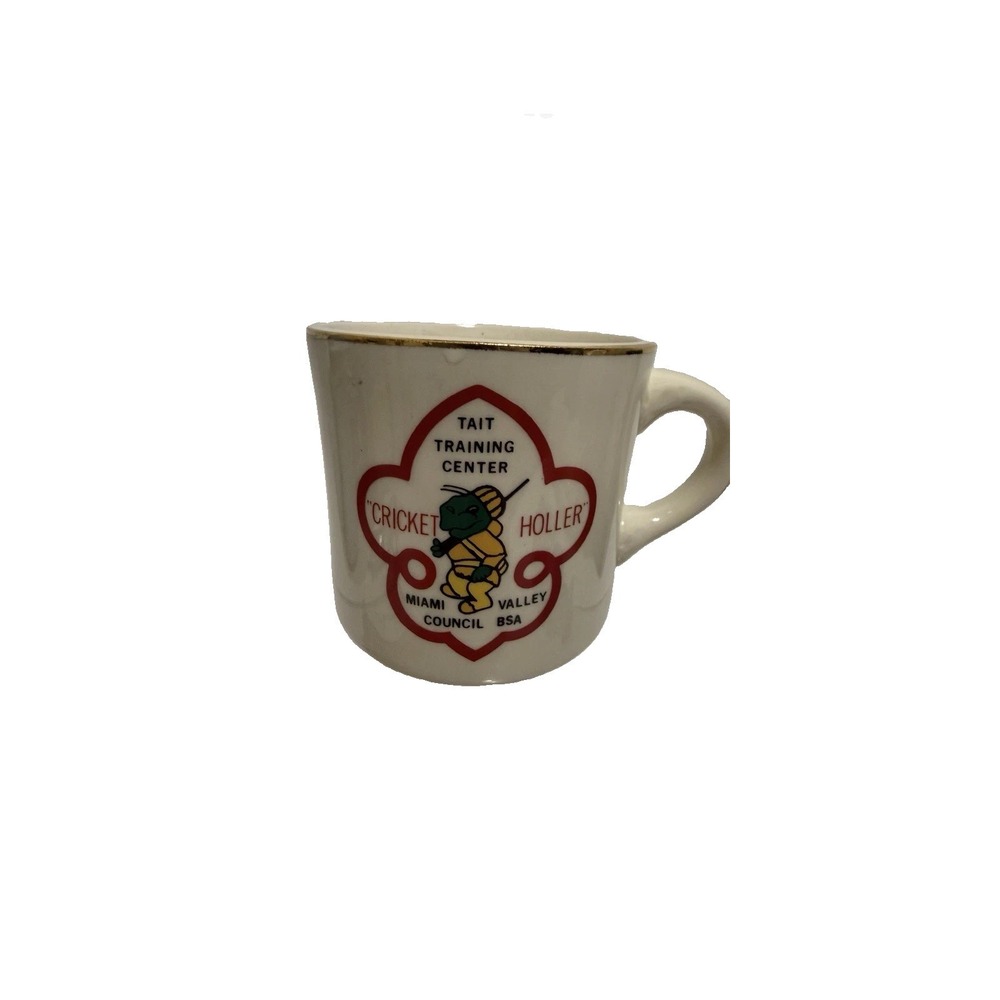 Rare Boy Scout Coffee Cup/Mug Cricket Holler BSA Camp-Tait-Miami Valley Ohio